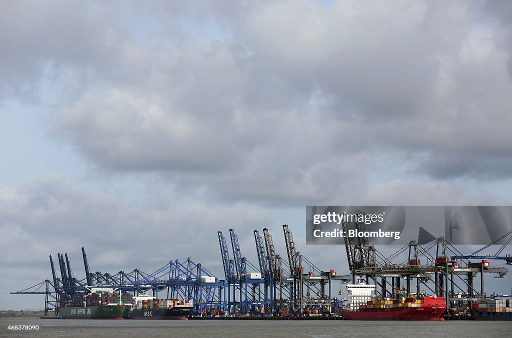 Shipping Operations At The Port Of Felixstowe