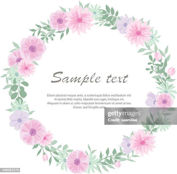 bildbanksillustrationer, clip art samt tecknat material och ikoner med floral wreath - floral wreath