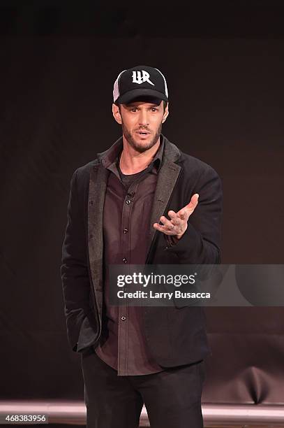 Comedian Josh Wolf speaks onstage at the Annual 2015 CMT Upfront at The Times Center on April 2, 2015 in New York City.