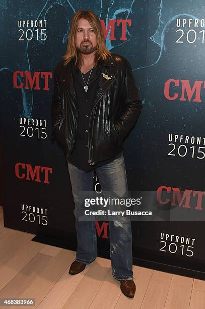 Singer Billy Ray Cyrus attends the Annual 2015 CMT Upfront at The Times Center on April 2, 2015 in New York City.