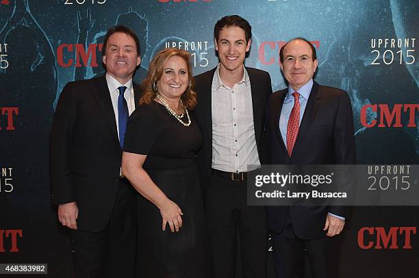 President of CMt Brian Philips, President of Viacom Kids and Family Group Cyma Zarghami, racecar driver Joey Logano, and CEO of Viacom Philippe...