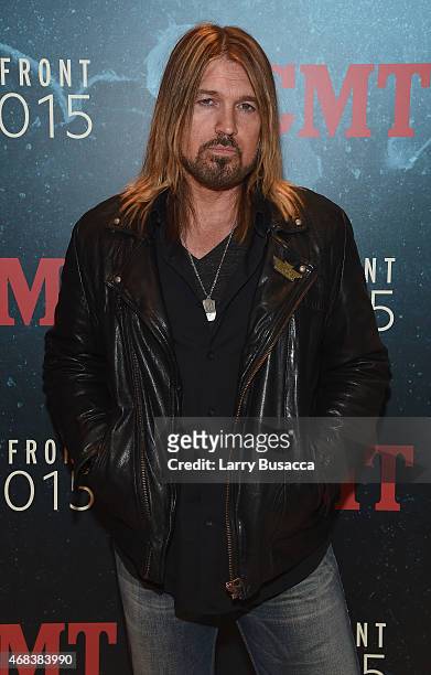 Singer Billy Ray Cyrus attends the Annual 2015 CMT Upfront at The Times Center on April 2, 2015 in New York City.