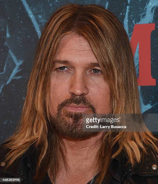 Singer Billy Ray Cyrus attends the Annual 2015 CMT Upfront at The Times Center on April 2, 2015 in New York City.
