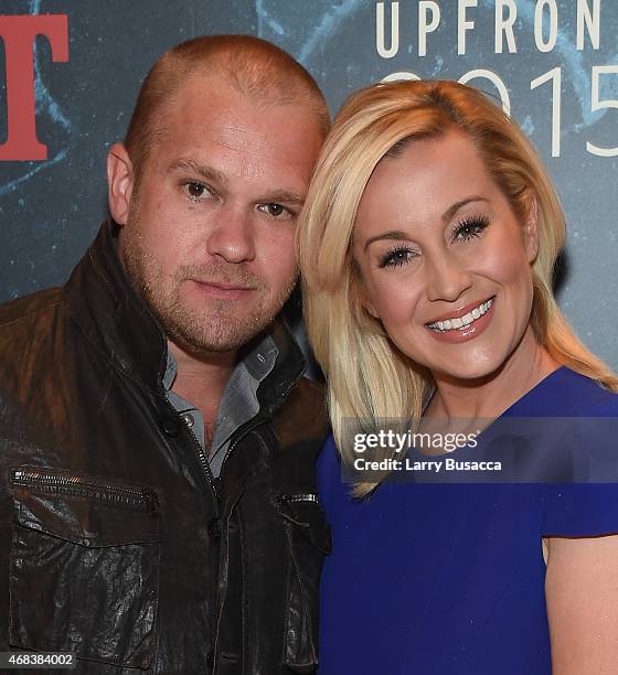 Kyle Jacobs and Kellie Pickler attend the Annual 2015 CMT Upfront at The Times Center on April 2, 2015 in New York City.