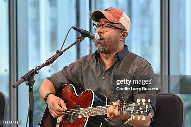 Darius Rucker performs onstage at the Annual 2015 CMT Upfront at The Times Center on April 2, 2015 in New York City.