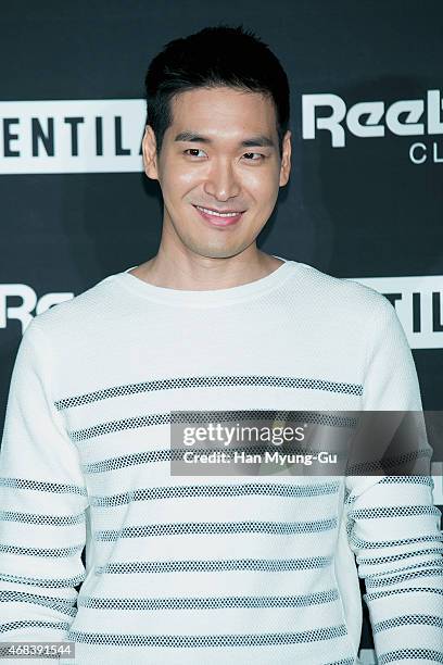 South Korean actor Jung Gyu-Woon attends Reebok Classic "Ventilator" Launch Party on April 2, 2015 in Seoul, South Korea.