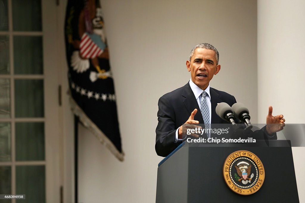 President Obama Makes Statement On Nuclear Talks With Iran