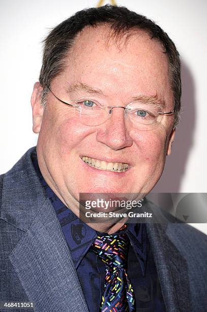 Board of Governors First Vice President - Short Films and Feature Animation Branch John Lasseter attends the 86th Academy Awards nominee luncheon at...