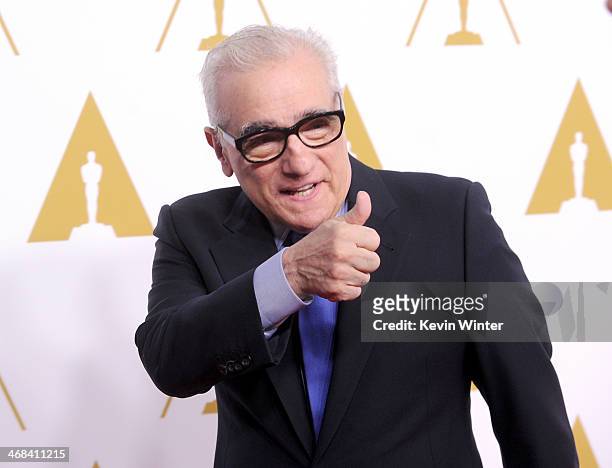 Director Martin Scorsese attends the 86th Academy Awards nominee luncheon at The Beverly Hilton Hotel on February 10, 2014 in Beverly Hills,...