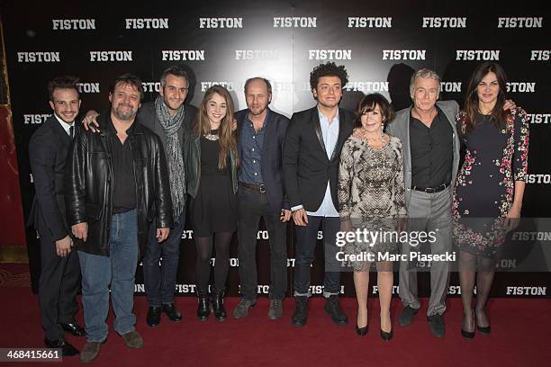 Actors Marvin Benhaim, Guy Lecluyse, John Eledjam, Alice Isaaz, Laurent Bateau, Kevin Smadja a.k.a. Kev Adams, Daniele Evenou, Franck Dubosc and...