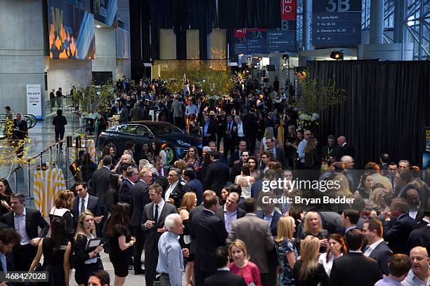 General view of atmosphere at the East Side House Settlement Gala Preview: 2015 New York International Auto Show at Jacob Javits Center on April 2,...