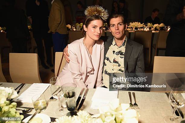 Tali Lennox and Ian Jones attend Audi's Celebration of partnership with the Whitney Museum on April 2, 2015 in New York City.