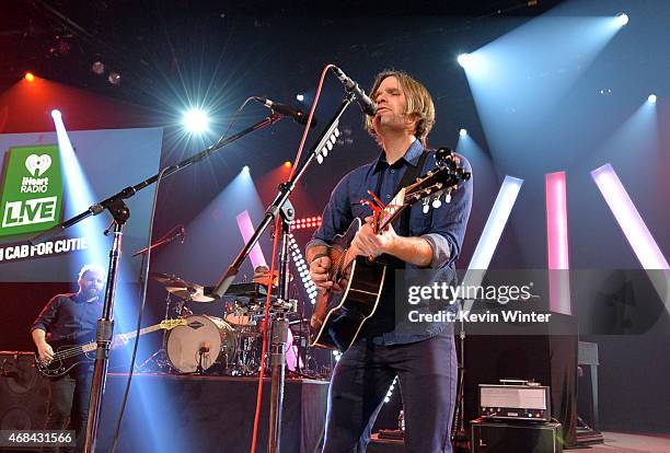 Musician Ben Gibbard of Death Cab for Cutie performs onstage during Death Cab For Cutie for iHeartRadio Live at the iHeartRadio Theater on April 2,...