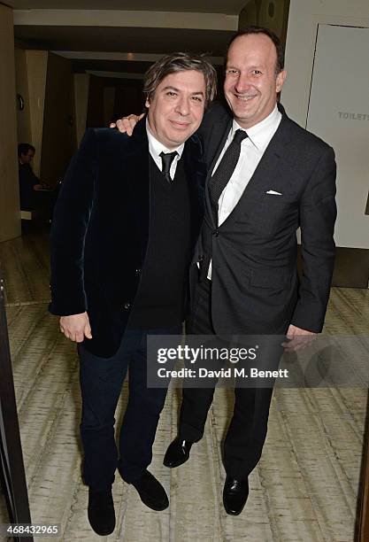 George Condo and Simon Lee attend a dinner at Nobu Berkeley celebrating American artist George Condo after his exhibition openings at both Simon Lee...