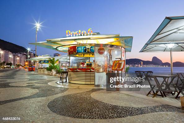 Stylized and standardized Kiosk named "Posto 6" with Stylized and standardized Kiosk named "Posto 6" with