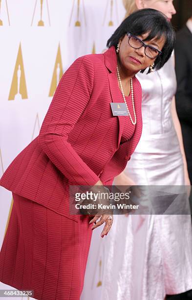 Academy of Motion Picture Arts and Sciences Board of Governors President Cheryl Boone Isaacs attends the 86th Academy Awards nominee luncheon at The...