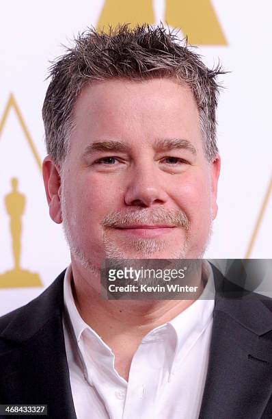 Visual effects artist Guy Williams attends the 86th Academy Awards nominee luncheon at The Beverly Hilton Hotel on February 10, 2014 in Beverly...