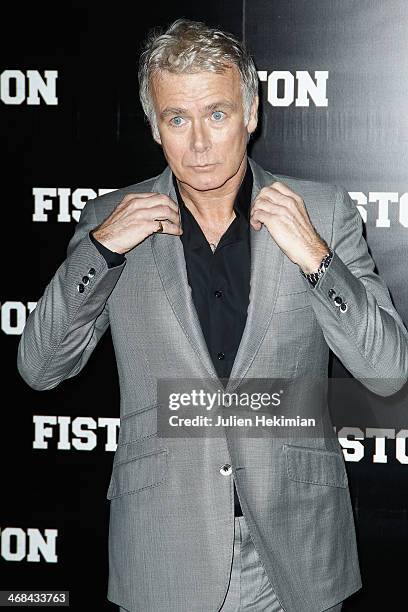 Franck Dubosc attends 'Fiston' Paris Premiere at Le Grand Rex on February 10, 2014 in Paris, France.