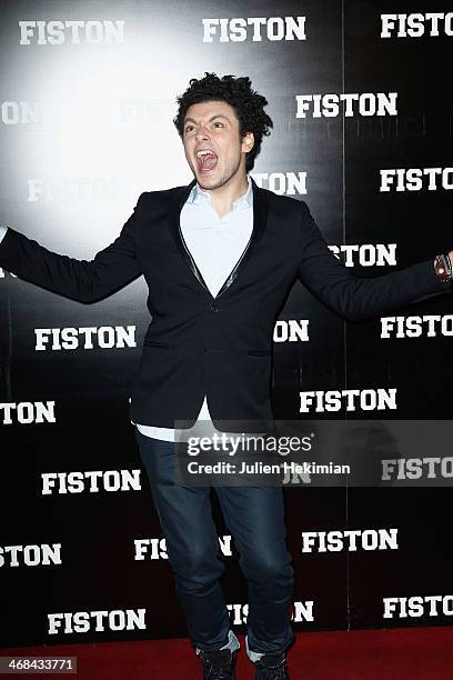 Kev Adams attends 'Fiston' Paris Premiere at Le Grand Rex on February 10, 2014 in Paris, France.