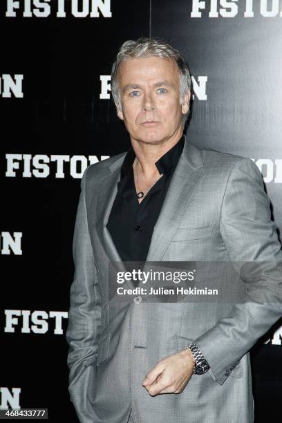 Franck Dubosc attends 'Fiston' Paris Premiere at Le Grand Rex on February 10, 2014 in Paris, France.