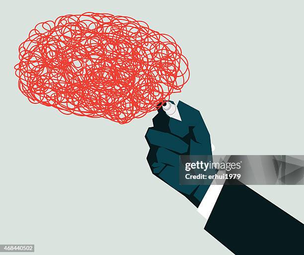 tangled-illustration - tangled lines stock illustrations