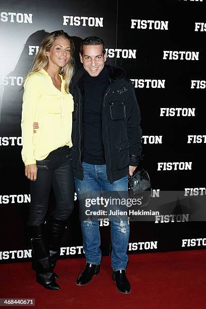 Benjamin Morgaine and his wife attend 'Fiston' Paris Premiere at Le Grand Rex on February 10, 2014 in Paris, France.