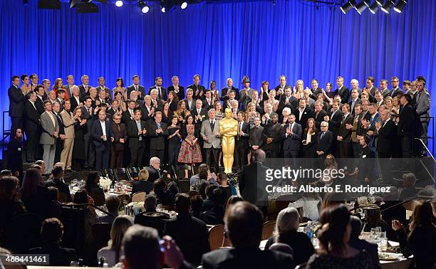 Academy Award nominees inlcuding Sandra Bullock, Bradley Cooper, Steve Coogan, Rachel Winter, Christian Bale, David O. Russell, Amy Adams, Esteban...