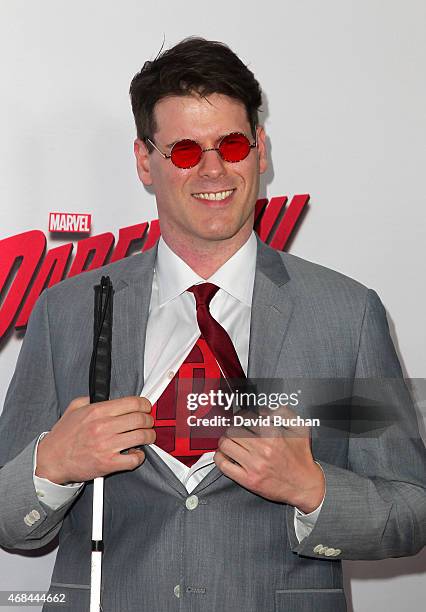 Scott attend the premiere of Netflix's "Marvel's Daredevil" at Regal Cinemas L.A. Live on April 2, 2015 in Los Angeles, California.