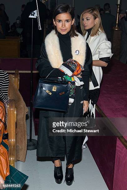 Miroslava Duma attends the Thom Browne Women's show during Mercedes-Benz Fashion Week Fall 2014 at Center 548 on February 10, 2014 in New York City.