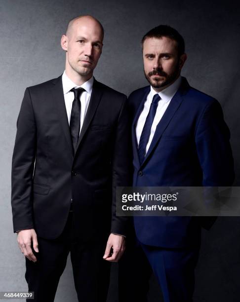 Dirty Wars" Director Richard Rowley and Writer/Producer Jeremy Scahill pose for a portrait at the 86th Academy Awards nominee luncheon at The Beverly...