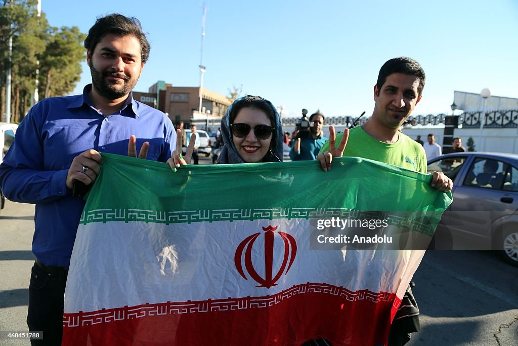 Iran's nuclear negotiating committee arrive in Tehran