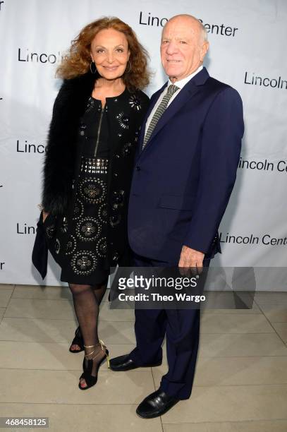 Fashion designer Diane von Furstenberg and Barry Diller attend the Great American Songbook event honoring Bryan Lourd at Alice Tully Hall on February...