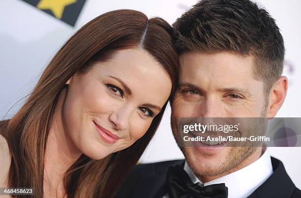 Actor Jensen Ackles and wife actress Danneel Ackles attend arrive at the 19th Annual Critics' Choice Movie Awards at Barker Hangar on January 16,...