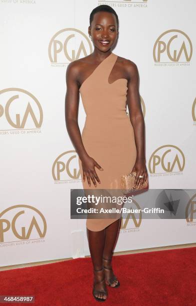 Actress Lupita Nyong'o attends the 25th Annual Producers Guild Awards at The Beverly Hilton Hotel on January 19, 2014 in Beverly Hills, California.