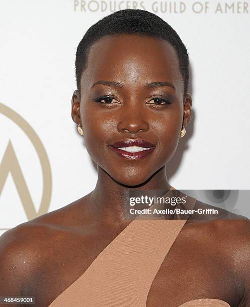 Actress Lupita Nyong'o attends the 25th Annual Producers Guild Awards at The Beverly Hilton Hotel on January 19, 2014 in Beverly Hills, California.