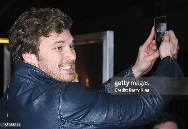 Actor Derek Theler arrives at the Los Angeles Premiere 'Jack Ryan: Shadow Recruit" on January 15, 2014 at TCL Chinese Theatre in Hollywood,...