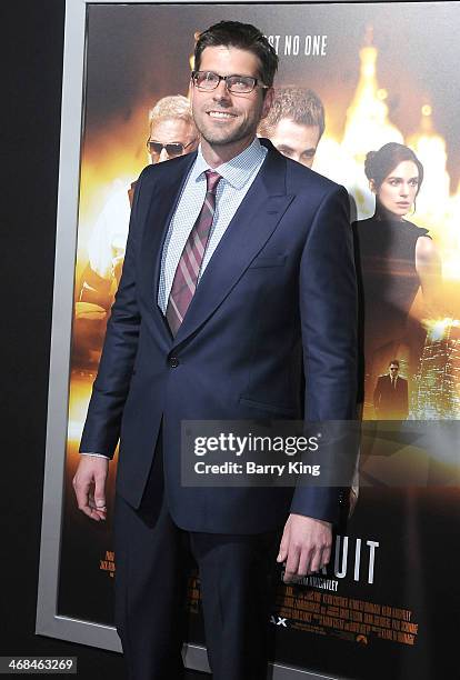 Writer Adam Cozad arrives at the Los Angeles Premiere 'Jack Ryan: Shadow Recruit" on January 15, 2014 at TCL Chinese Theatre in Hollywood, California.