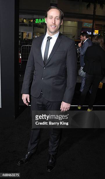Actor Seth Ayott arrives at the Los Angeles Premiere 'Jack Ryan: Shadow Recruit" on January 15, 2014 at TCL Chinese Theatre in Hollywood, California.