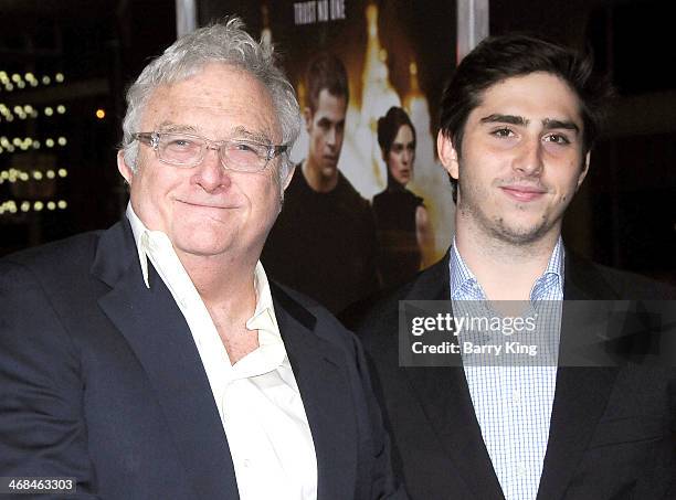 Musician/composer Randy Newman and his son Amos Newman arrive at the Los Angeles Premiere 'Jack Ryan: Shadow Recruit" on January 15, 2014 at TCL...