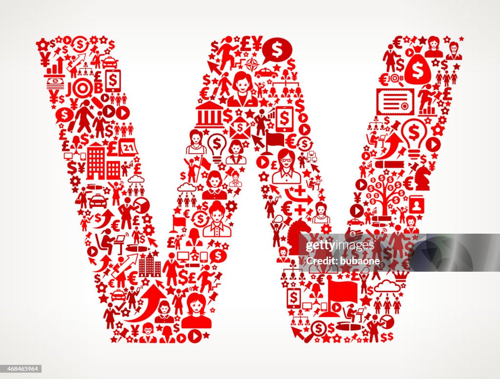 W Images Letter W On Finance And Businesswoman Pattern Background High-Res ...