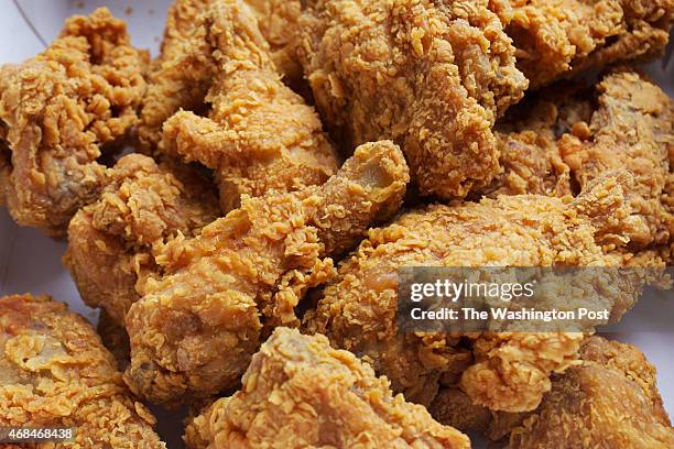 Popeye's fried chicken photographed in Washington, DC .