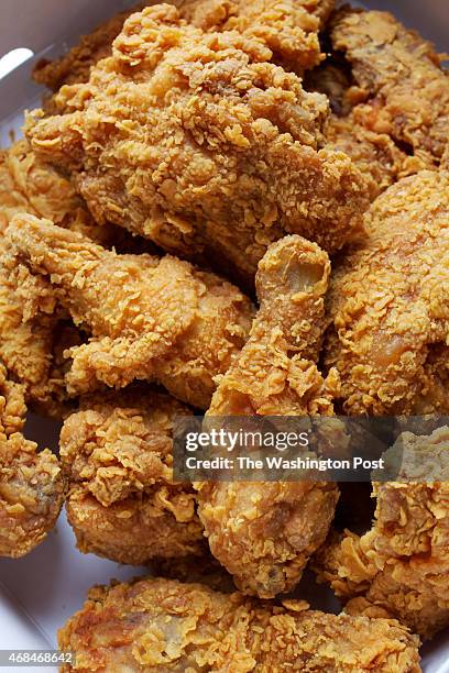 Popeye's fried chicken photographed in Washington, DC .