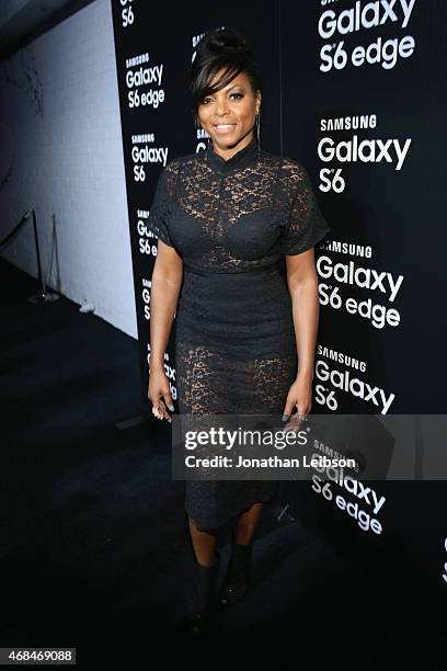 Actress Taraji P. Henson attends the Samsung Galaxy S 6 edge launch on April 2, 2015 in Los Angeles, California.