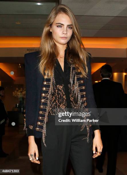 Cara Delevingne and Charles Delevingne head out for a evening to a charity auction and dinner for the "Old Vic Theatre" held at Chirsties on February...