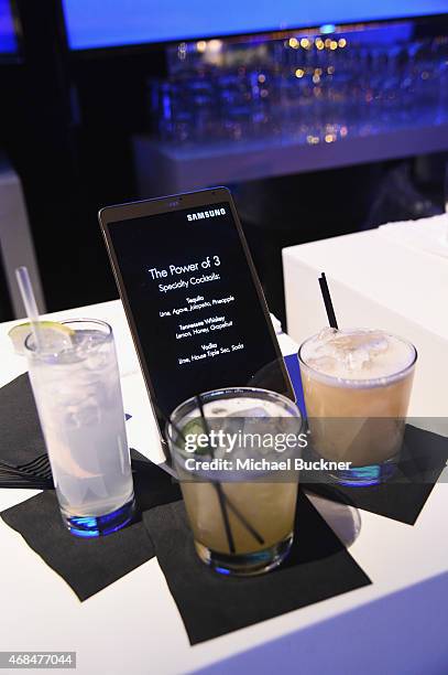 General view of atmosphere at Samsung Galaxy S 6 Launch Beauty Shots on April 2, 2015 in Los Angeles, California.