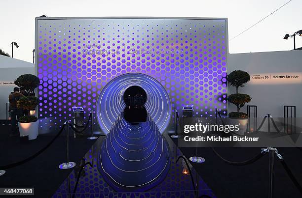 General view of atmosphere at Samsung Galaxy S 6 Launch Beauty Shots on April 2, 2015 in Los Angeles, California.