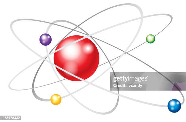 atom - biology chemistry and physics stock illustrations