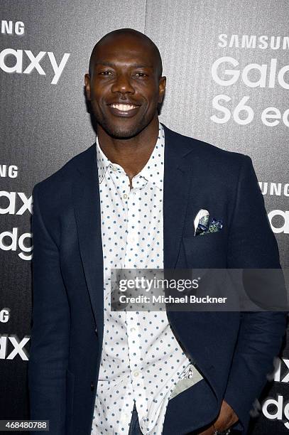 Former NFL player Terrell Owens attends the Samsung Galaxy S 6 edge launch on April 2, 2015 in Los Angeles, California.