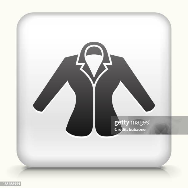 royalty free vector icon button with woman's jacket icon - suit jacket stock illustrations