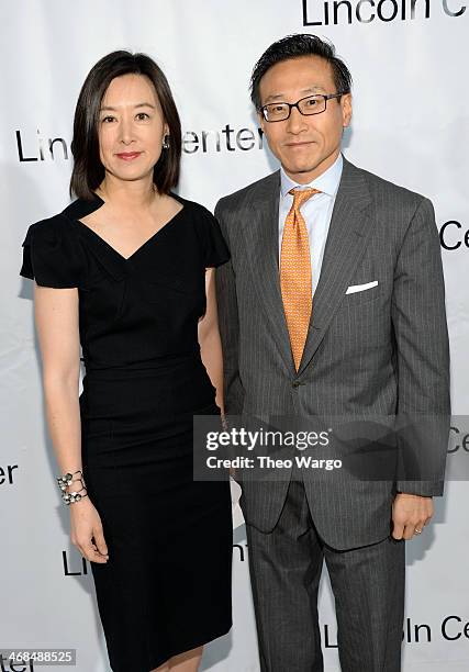 Clara Wu Tsai and Joseph Tsai attend the Great American Songbook event honoring Bryan Lourd at Alice Tully Hall on February 10, 2014 in New York City.